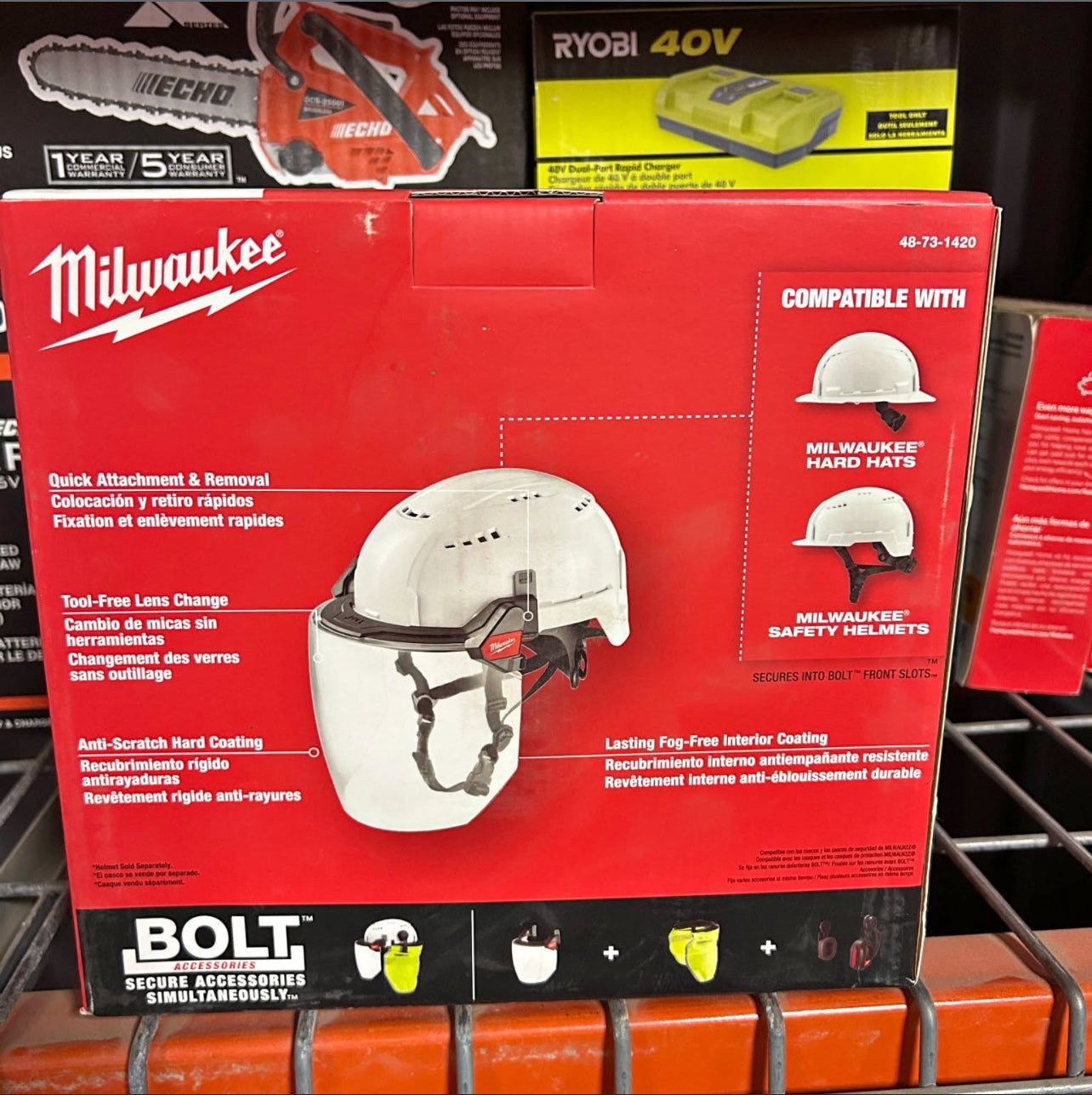 milwaukee hard hat with face shield