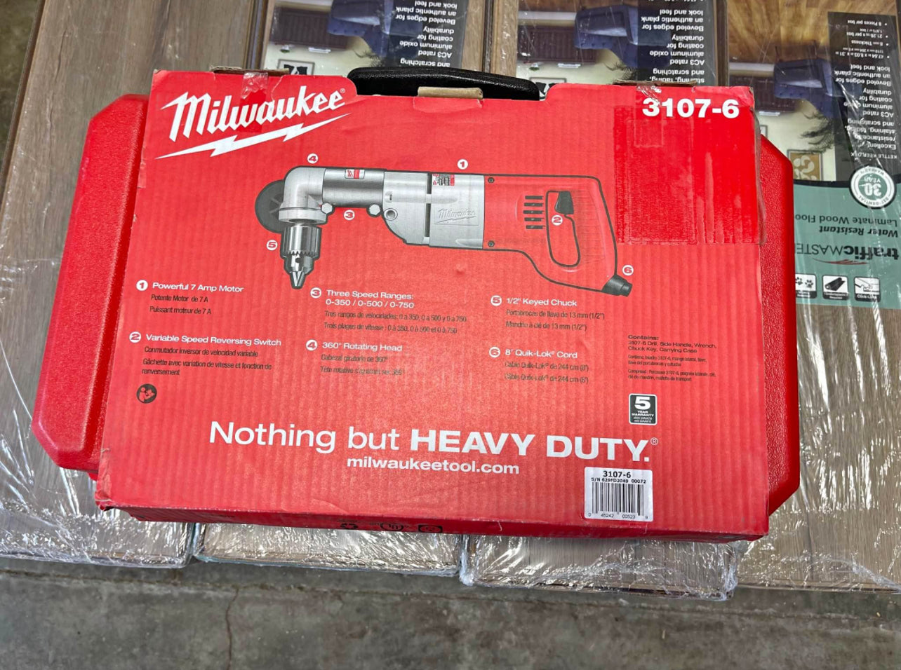 Milwaukee 7 Amp Corded 1/2 in. Corded Right-Angle Drill Kit with Hard Case