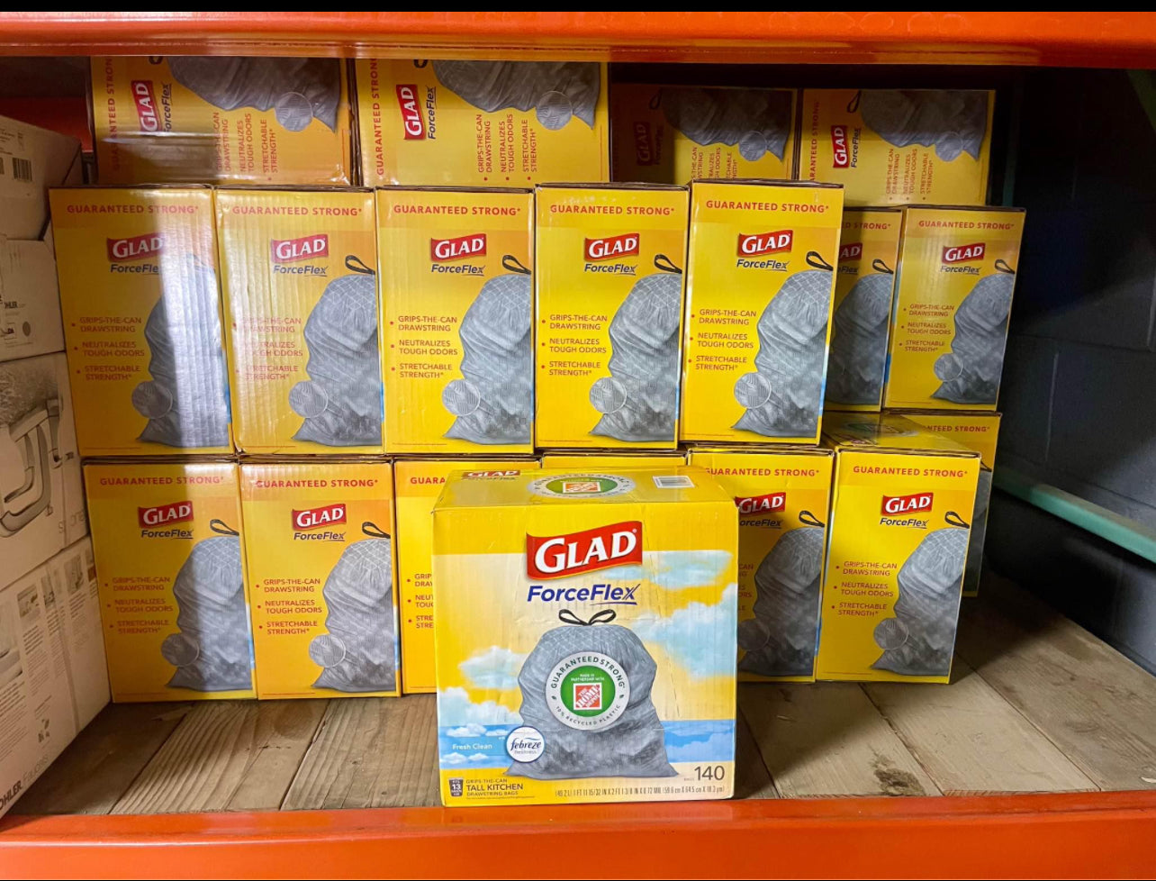 Glad 13 gal 140ct Trash Bags