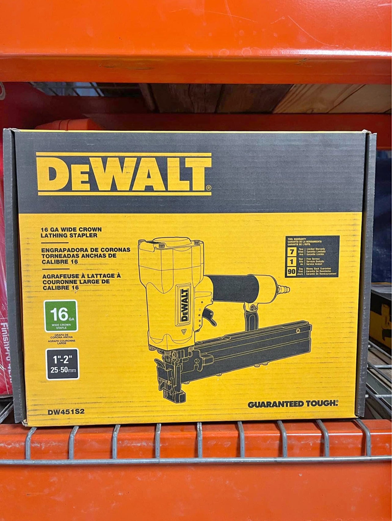 Dewalt Pneumatic 16-Gauge 1 in. Crown Lathing Stapler