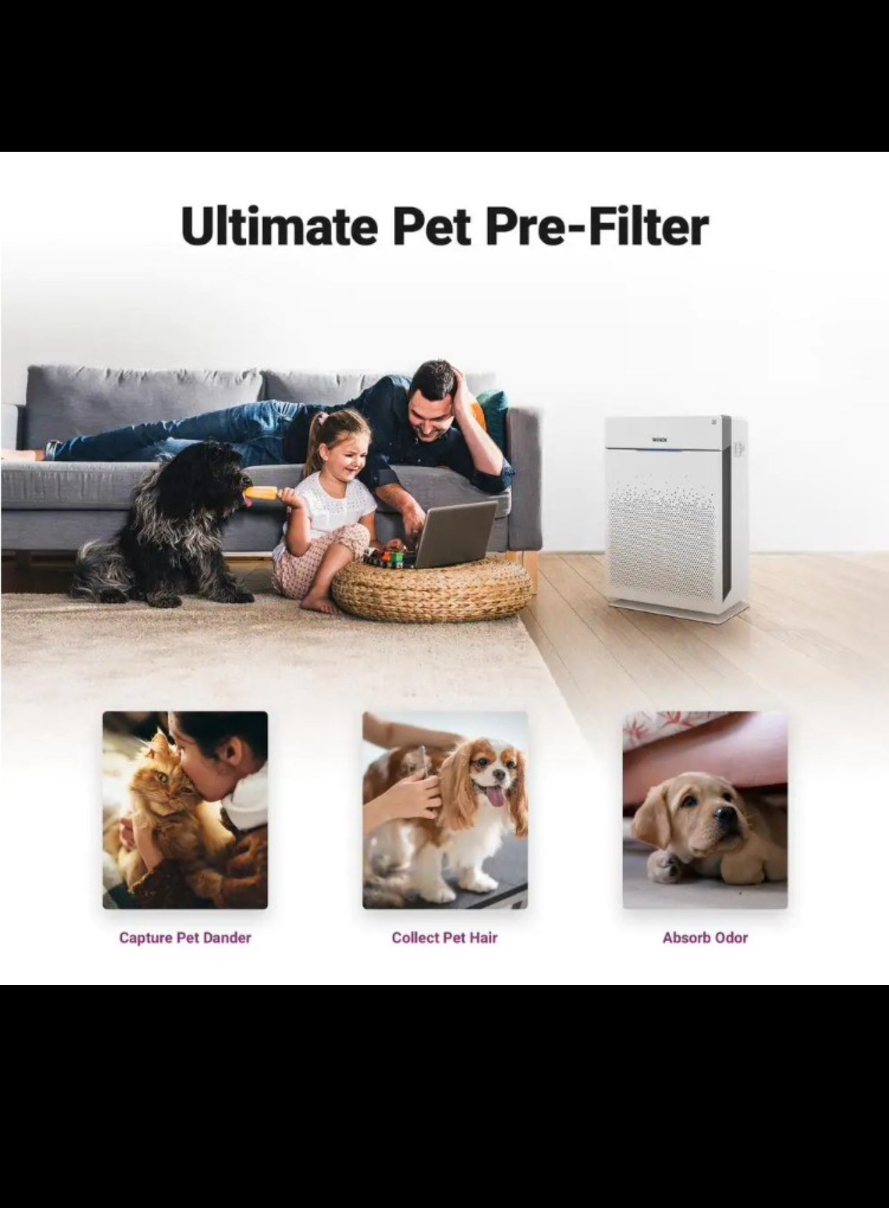 HR900 Ultimate Pet True HEPA Air Purifier with PlasmaWave Technology