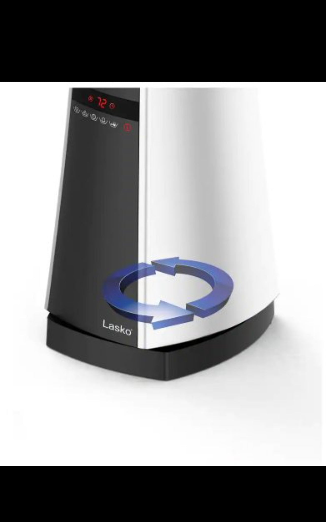 Bladeless 1500-Watt Electric Ceramic Oscillating Space Heater with Digital Display & Remote Control