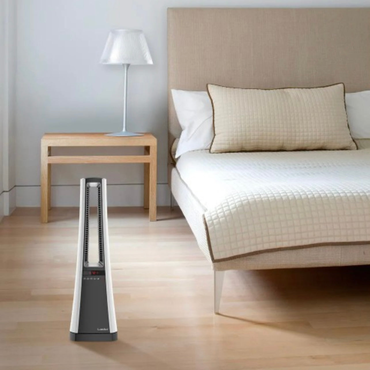 Bladeless 1500-Watt Electric Ceramic Oscillating Space Heater with Digital Display & Remote Control