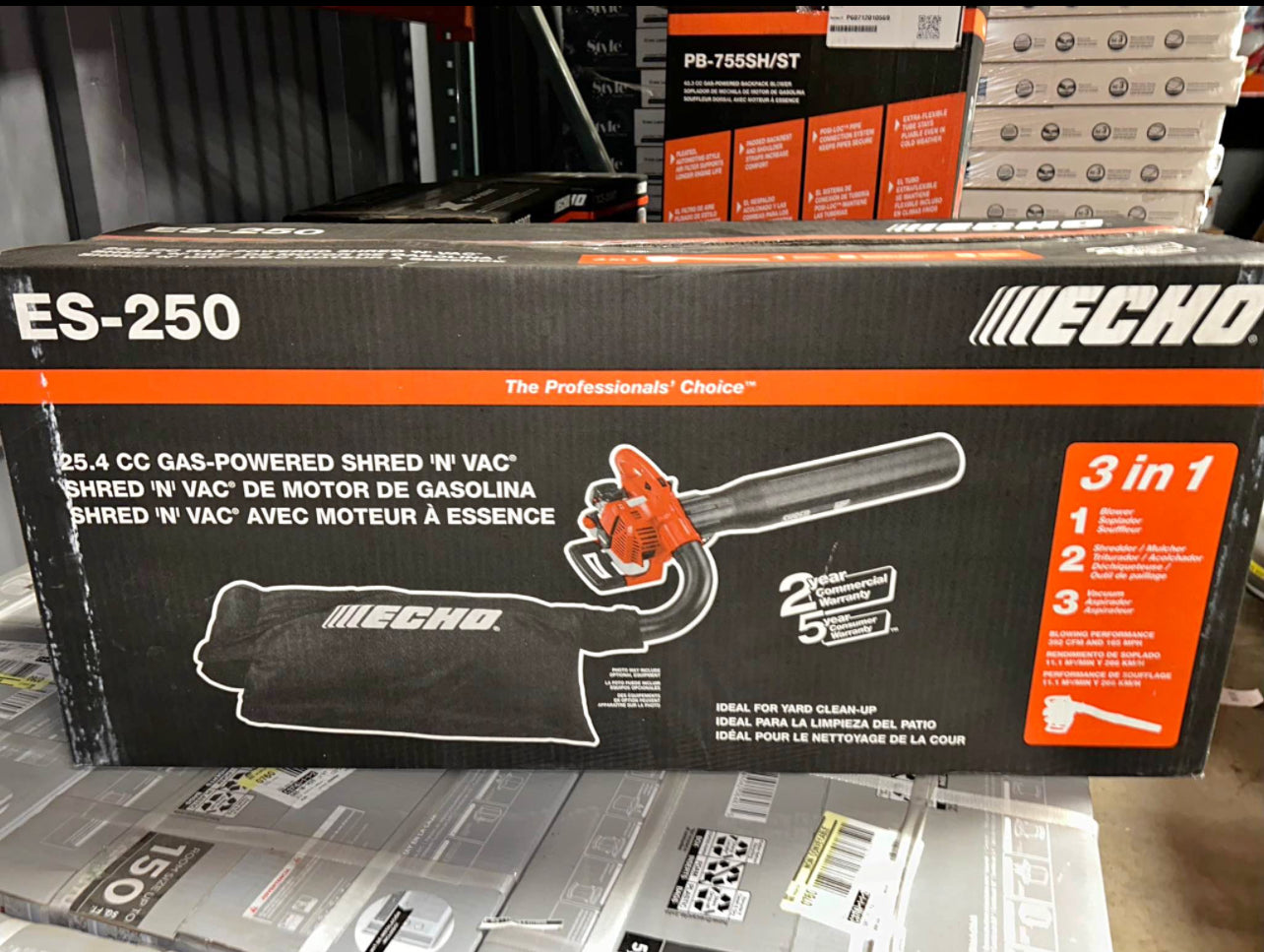ECHO 165 MPH 391 CFM 25.4 cc Gas 2-Stroke Handheld Leaf Blower Shred N Vac