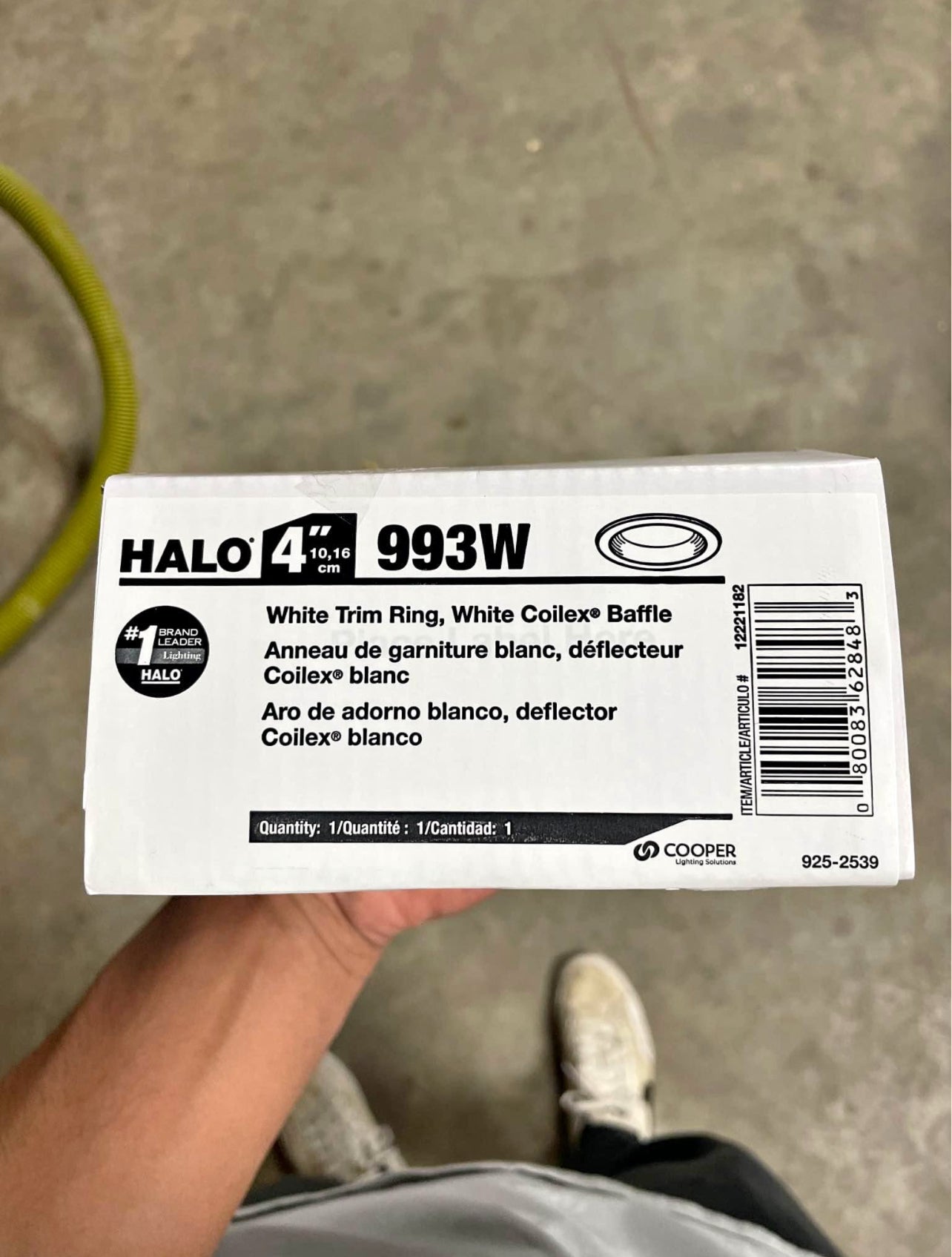 Halo 4in Coilex White Baffle Reccesed Light Trim (Fits Housing Diameter)