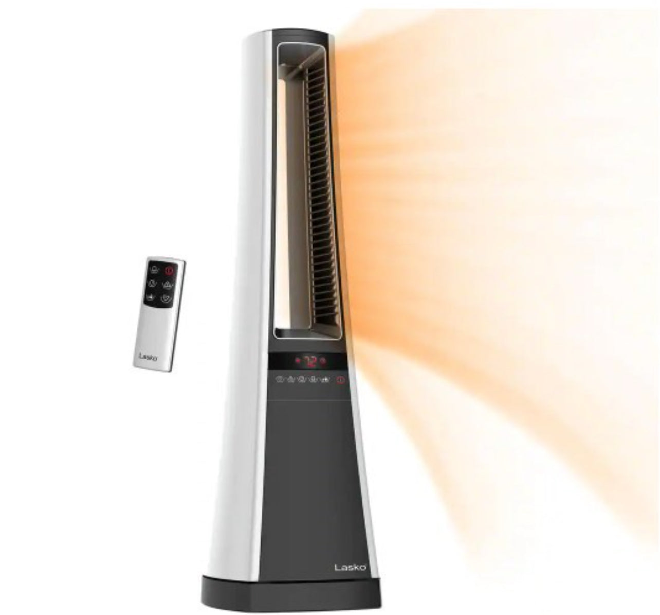 Bladeless 1500-Watt Electric Ceramic Oscillating Space Heater with Digital Display & Remote Control