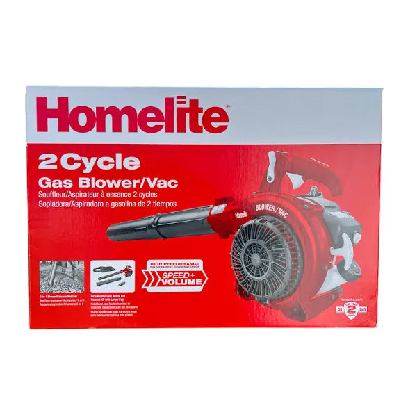 Homelite 150 MPH 400 CFM 26cc Gas Handheld Blower Vacuum