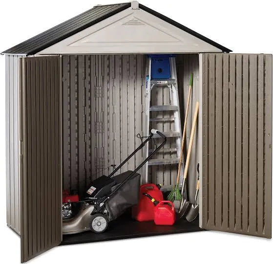 Big Maximum Junior, 3 ft. 5 in. x 7 ft. W x 8 ft. D Plastic Storage Shed, 147 sq. ft.