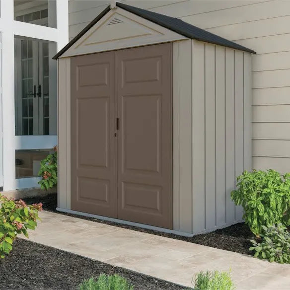 Big Maximum Junior, 3 ft. 5 in. x 7 ft. W x 8 ft. D Plastic Storage Shed, 147 sq. ft.
